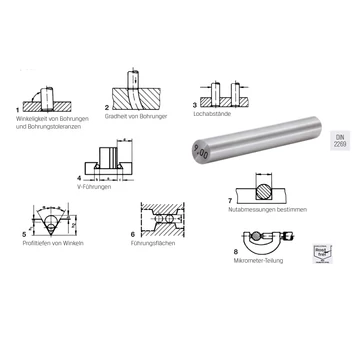 Precíziós idomszer  Gen.1=0,001mmDIN2269  6,38mmx70mm