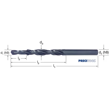 PREMUS 104000 M10 Több élszalagos Fúró lépcsős, HSS N típus, 90° magfurat