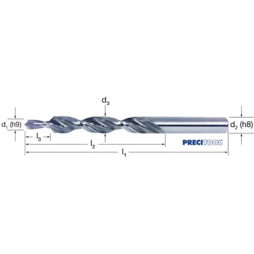 PREMUS 104050 M10 Több élszalagos Fúró lépcsős, HSS N típus, 90° finom