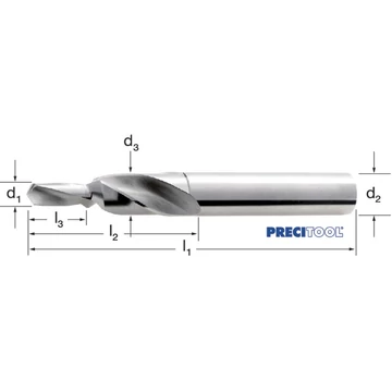 PREMUS 104420 M10 Rövid Fúró lépcsős, HSS 90° közepes