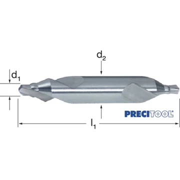 PREMUS 105050 1,00 Központfúró, HSS 60° A alak gallérral