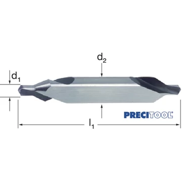 PREMUS 105500 2,00 Központfúró, HSS 60° A alak lapolt felület