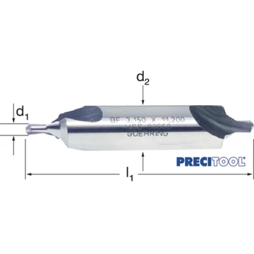 PREMUS 105550 1,60 Központfúró, HSS 60° B alak lapolt felület