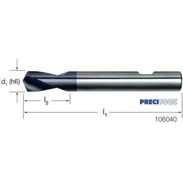 PREMUS 106040 20,0 NC központozó, HSS-Co 120° TiAlN