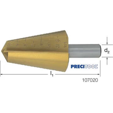 PREMUS 107020 4-30,5 Lemezfúrók, HSS-Co TiN