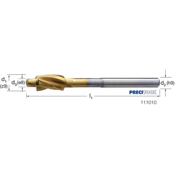 PREMUS 111010 M6 Homloksüllyesztő, HSS átmenő furat finom TiN