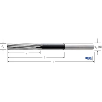 BECK 125100 7,2 NC gépi dörzsár, HSS-Co, páros szárméretekkel