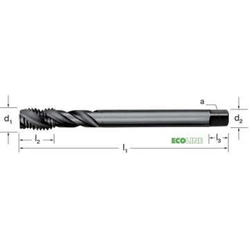 PRETEC 135670 M18X1,5 Gépi menetfúró, HSS-Co RSP35 gőzöléssel megeresztett