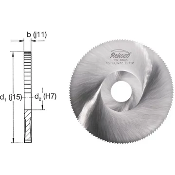 REKORD 150000 100X1,2X22 Fém körfűrésztárcsa, HSS 60° A finom fogazás