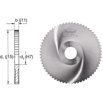 REKORD 150100 100X1,6X22 Fém körfűrésztárcsa, HSS B durva fogazás