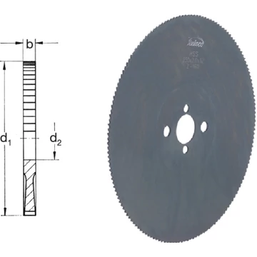 REKORD 152040 250X2,0X32 Fém körfűrésztárcsa, HSS finom fogazású fogosztás 4