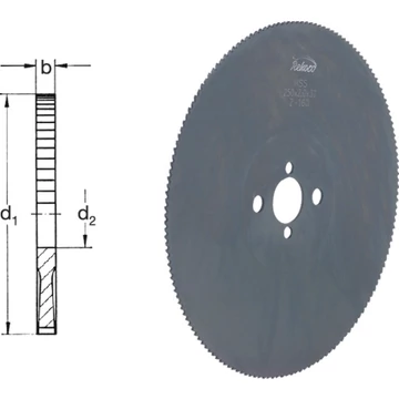 REKORD 152340 250X2,0X32 Fém körfűrésztárcsa, HSS-Co finom fogazású, fogosztás 4