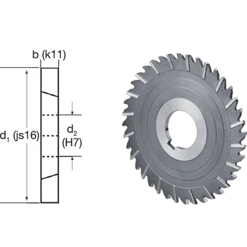 PREMUS 152900 125X4,0X32 Fém körmarók, HSS-Co N típus keresztfogazású