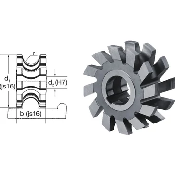 PREMUS 156850 6,0 Profilmaró, HSS konkáv