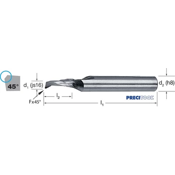 PREMUS 160000 10X80 Egyélű maró, HSS-Co élletöréssel ALU