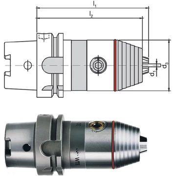 WTE 242313 100/13 CNC precíziós fúrótokmány, DIN 69893 A