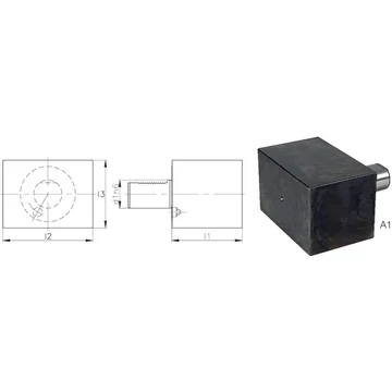 PRETEC 233900 A160X160 Szerszámtartó CNC esztergagéphez, téglalap alakú nyers darab  A1 alak