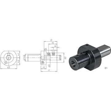 PRETEC 234100 E120X20 Szerszámtartó CNC esztergagéphez, Fúró befogó E1 alak