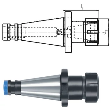 PRETEC 240030 40/26 Befogó tokmány, rövid ER40