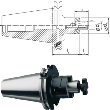 PRETEC 240620 40X32 Meredek kúpos befogó, DIN 69871 AD alak rövid, kiegyensúlyozva G6,3 12.000 1/min fordulatszámnál