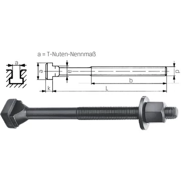 AMF 297000 10/M10X100 T-horonycsavar anya/alátét