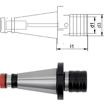 PRETEC 240066 40/M3-12 Gyorsváltó menetvágó tokmány, DIN 2080