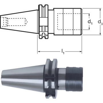 PREMUS 240678 50/M14-33 Gyorsváltó menetvágó tokmány, DIN 69871 A