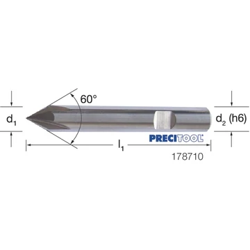 PREMUS 178710 10,00 Sorjázómaró, Tömör keményfém csúcsszög 60°