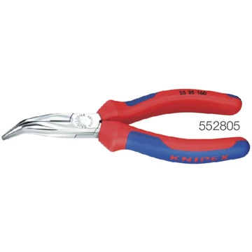 KNIPEX 552805200 Lapos gömbölyű fogó, krómozott, többkomponensű burkolattal