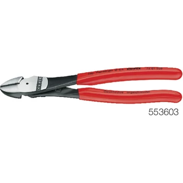 KNIPEX 553603160 Erő-oldalcsípőfogó, polírozott, műanyaggal bevont markolattal