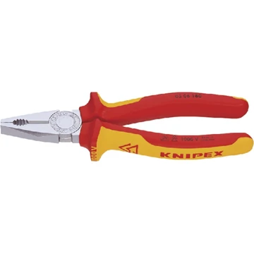 KNIPEX 554357160 VDE kombinált fogó, krómozott, többkomponensű burkolattal