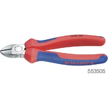 KNIPEX 553505140 Oldalcsípőfogók, krómozott, többkomponensű burkolattal