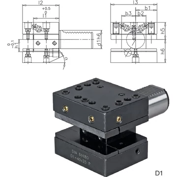 PRETEC 233700 D125X16X48 Szerszámtartó CNC esztergagéphez, Szerszámtartó többszörös befogóval D1 alak