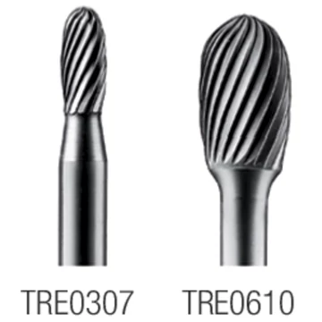 PRETEC 444810 TRE0610 Keményfém turbómaró, Csepp alakú standard fogazás Z=3