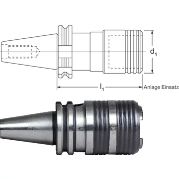 PREMUS 240679 40/M3-12 Gyorsváltó menetvágó tokmány, DIN 69871 A