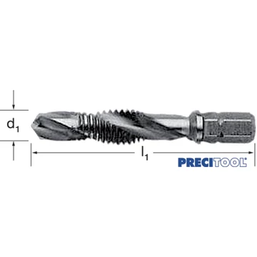 PRETEC 131900 M10 Kombinált menetfúró, HSS metrikus