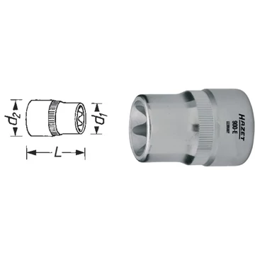 HAZET 516784 20 Dugókulcs betét, 1/2" TORX