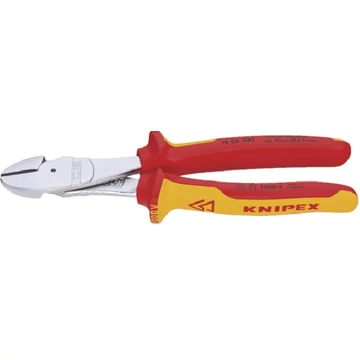 KNIPEX 554907160 VDE erős oldalcsípőfogó, krómozott, többkomponensű burkolattal