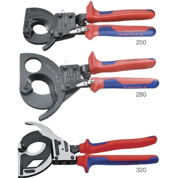 KNIPEX 557830250 Kábelvágó, többkomponensű burkolattal