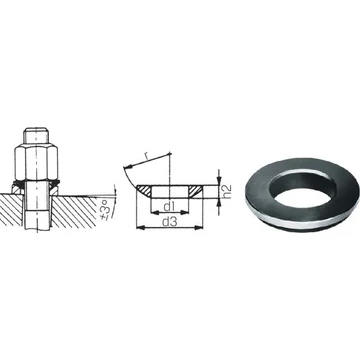 AMF 297860 M10 Lencsés alátét