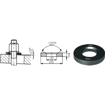 AMF 297880 M16 Kúpos alátét