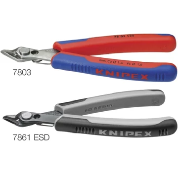 KNIPEX 5553007803 Elektronikai oldalcsípőfogó, többkomponensű burkolattal