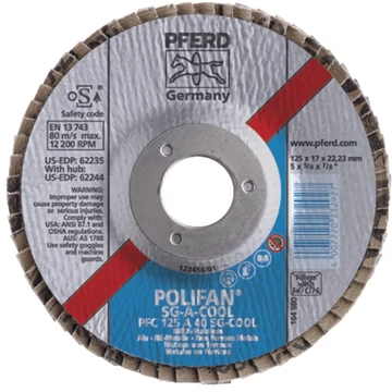 PFERD 461330 115/40 Lamellás csiszolótárcsa, SG-A-COOL/PFF egyenes