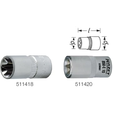 HAZET 511420 7 Dugókulcs betét, 1/4" TORX