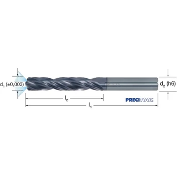 PREMUS 103305 9,97 Fúródörzsár, HA száralak 3 × D belső hűtés