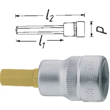 HAZET 512810 3 Csavarhúzó betét, 3/8" külső hatszög