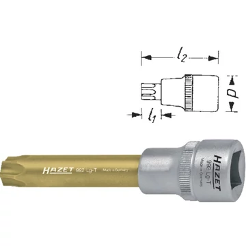 HAZET 516939 T55 Csavarhúzó betét, 1/2" TORX, hosszú