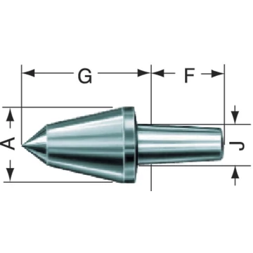 RÖHM 221425102 Tartalék forgócsúcs, 60 fok, hosszabbított