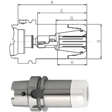 FAHRION 241230 CP25-HSK-A63-A=60 Befogó tokmány Centro/P, ultra rövid