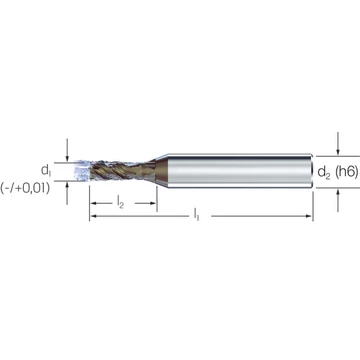 MIKRON 175422 8,00 Mikromaró, Tömör keményfém CrazyMill Cool, 3 × D, védő élletöréssel,